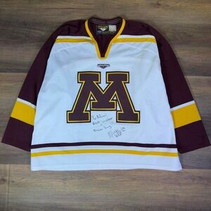 Mission Hockey University of Minnesota Jersey Mens L White Maroon
